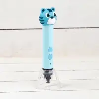3D ручка Тигрёнок, работа с пластиком PLA, USB кабель питания, голубая