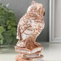 Фигурка гипс &laquo;Сова на книгах&raquo; коричневая, 14&times;6&times;6 см