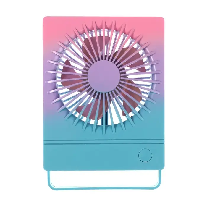 Вентилятор настольный YS2202B, портативный, осевой, 500 мАч, 3 режима, розово-сиреневый