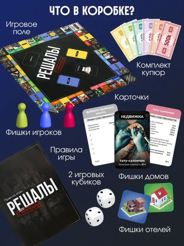 Настольная экономическая игра &laquo;РЕШАЛЫ&raquo;, 2-6 игроков