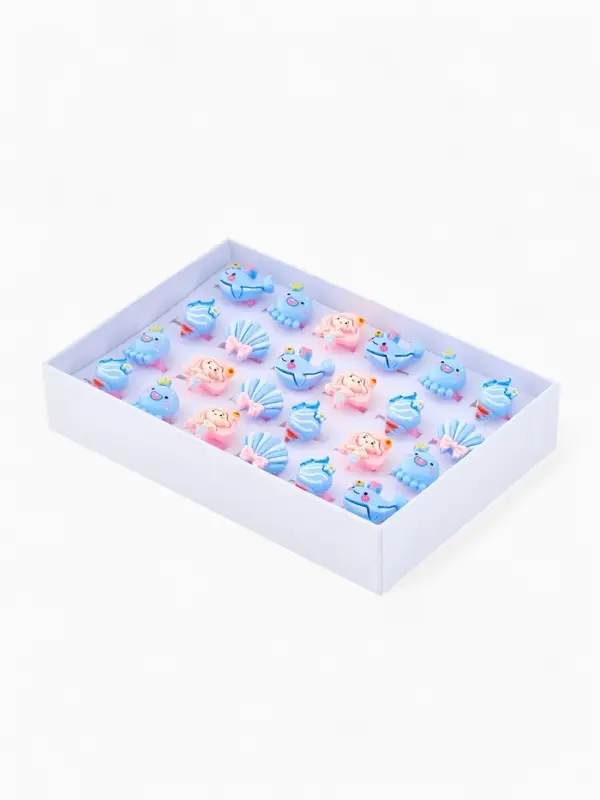 Кольцо «Выбражулька» русалка, осьминог, форма МИКС, цветное, безразмерное