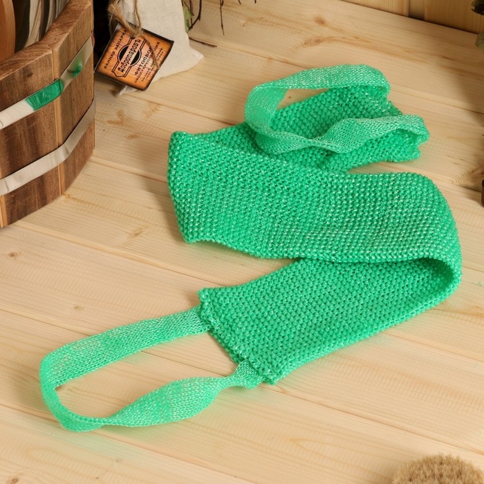 Мочалка банная вязаная Мочалка банная вязаная "Супердлинная", 70х11см, цвет микс