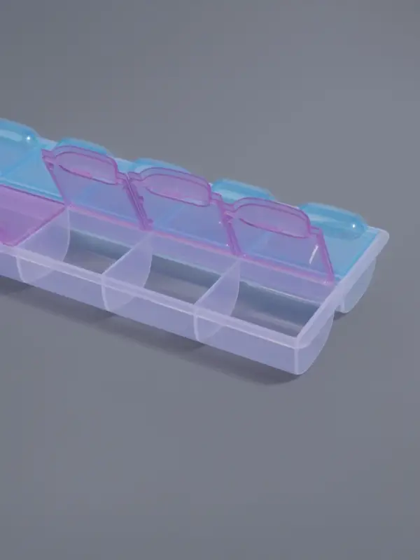 Органайзер для хранения мелочей, 14 ячеек, 21.5&times;6.5&times;2.3 см, МИКС