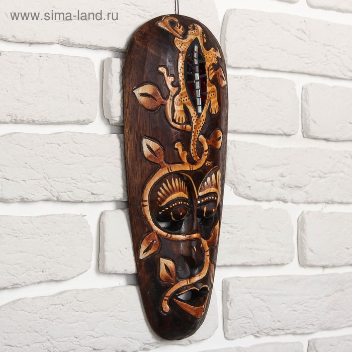 Маска дерево Маска дерево "Геккон" 30х13х2 см