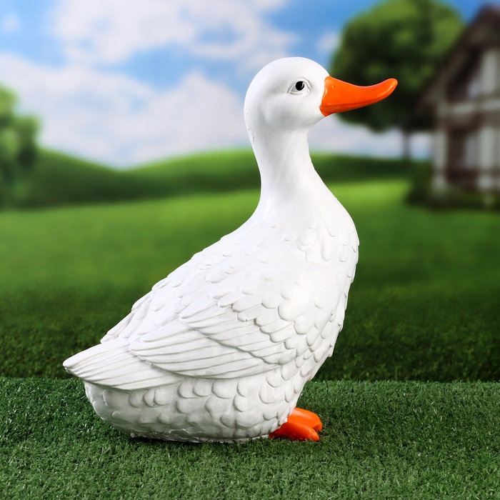 Садовая фигура  Садовая фигура "Гусь" 23х14х30см ///