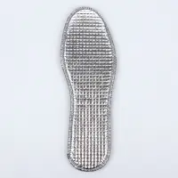 Стельки для обуви, утеплённые, двухслойные, фольгированные, окантовка, р-р RU 39 (р-р Пр-ля 41), 25.5 см, пара, серые