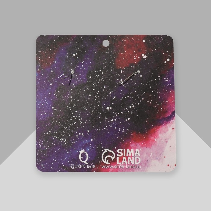 Серьги пластик «Школа» палитра, цветные в серебре