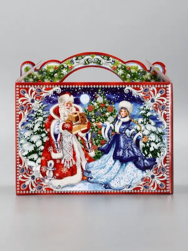 Подарочная новогодняя коробка «На катке», для сладких подарков, 25×12×24 см Подарочная новогодняя коробка «На катке», для сладких подарков, 25×12×24 см