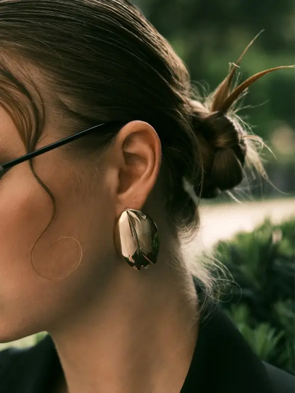 Серьги металл &laquo;Тюльпан&raquo;, цветок, цвет золото