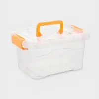 Контейнер для хранения, 20&times;15&times;11 см, крышка с ручкой на защёлке, МИКС