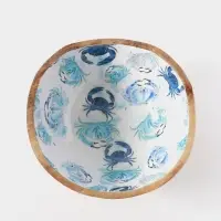 Салатник &laquo;Крабы&raquo;, 23&times;23&times;10.5 см, дерево манго