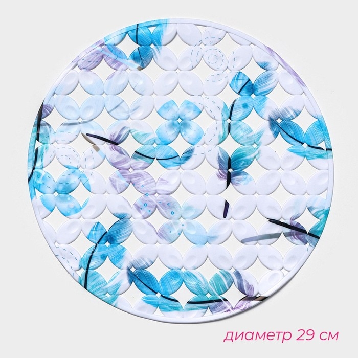 Коврик в раковину Доляна «Пёрышки», 29×29 см Коврик в раковину Доляна «Пёрышки», 29×29 см