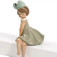 Фигурка декоративная &laquo;Малышка с большим бантом&raquo;, 6.5&times;9&times;13.5 см