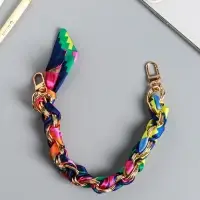 Брелок на 2 карабинах "Платок и цепочка" яркий 20х10х1,7 см Брелок на 2 карабинах "Платок и цепочка" яркий 20х10х1,7 см