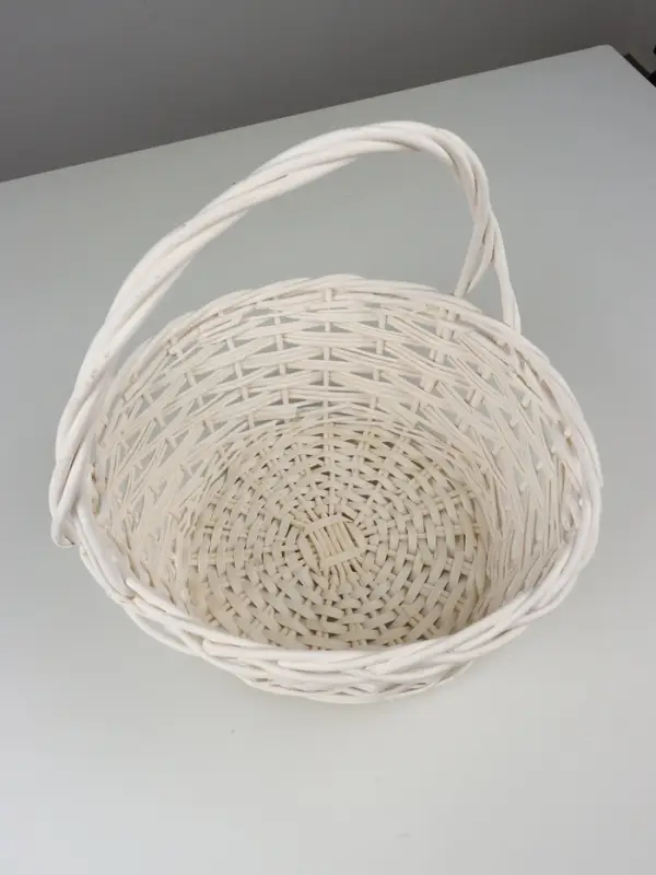 Набор корзин плетеных (ива), D40xH175/40см, D34xH15/35см, 2 шт., белый