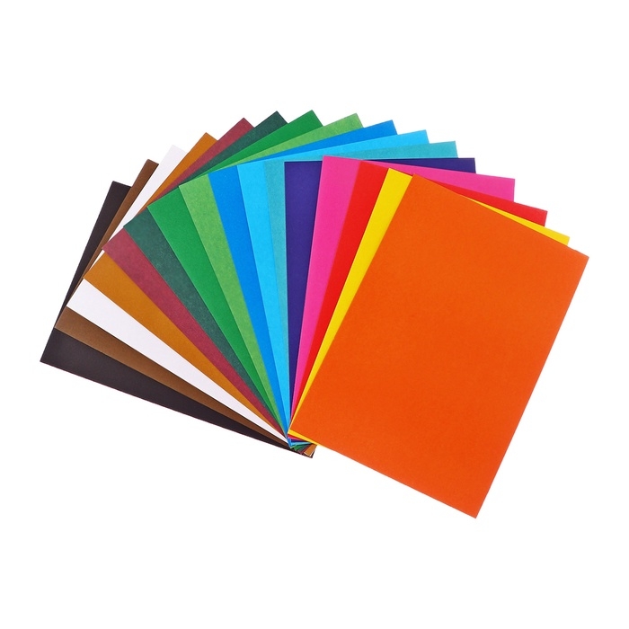 Набор для детского творчества А4, 16 листов, 16 цветов картон цветной немелованный, односторонний, 200 г/м2 + 16 листов, 16 цветов бумага цветная двусторонняя, газетная, в папке Набор для детского творчества А4, 16 листов, 16 цветов картон цветной немелованный, односторонний, 200 г/м2 + 16 листов, 16 цветов бумага цветная двусторонняя, газетная, в папке