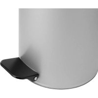 Ведро мусорное с педалью круглое 10 л серый металлик, 200 ммx310 мм