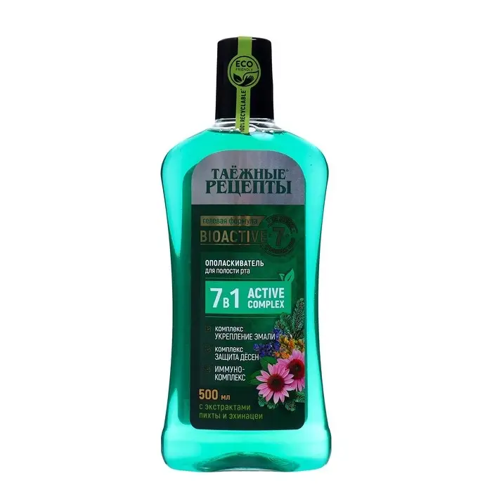Ополаскиватель для полости рта Таежные рецепты "Активный комплекс 7 в 1", 500 мл