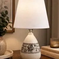 Лампа настольная RISALUX &laquo;Андо&raquo;, Е14, 40 Вт, белая, 20&times;20&times;31.5 см