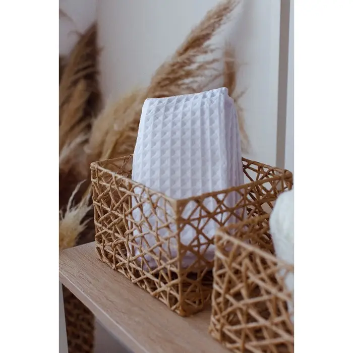 Корзины для хранения LaDо́m &laquo;Паутинка&raquo;, 4 шт., ручной работы, бежевые