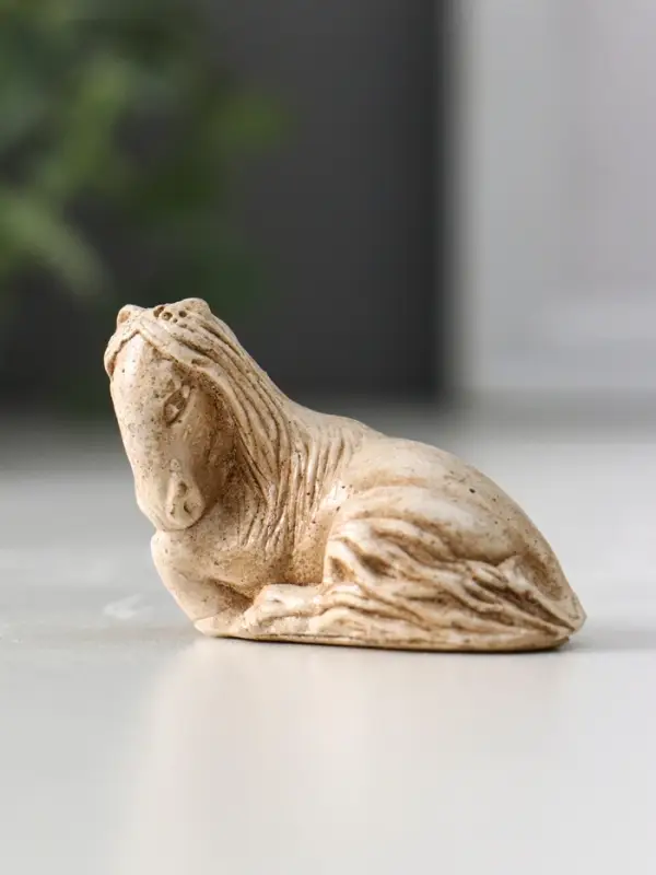Фигура Нэцкэ «Лошадь №1», 3.5×4.5×3 см, слоновая кость