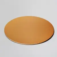 Подложка для торта, кондитерская, усиленная 20 см, золото - белый, 3.2 мм