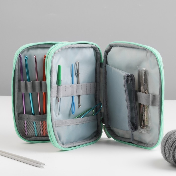 Пенал для вязания «Лилии», 2 отделения, 17,5 × 14 × 4 см Пенал для вязания «Лилии», 2 отделения, 17,5 × 14 × 4 см