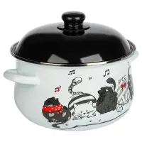 VETTA Хвостатые друзья Кастрюля эмалированная, 24см, 5,0л, индукция