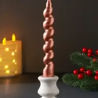 Свеча витая "LUXURY" 25*180 мм, лакированная, капучино Свеча витая "LUXURY" 25*180 мм, лакированная, капучино