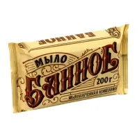 Туалетное мыло в цветной пленке &laquo;Банное&raquo;, 200 г