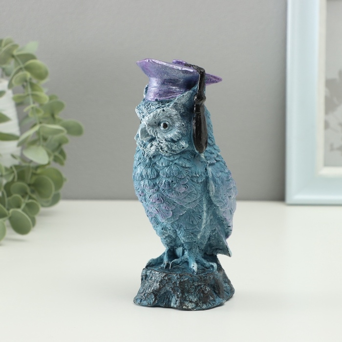 Фигура Фигура "Филин мудрый" 15х6см, серо-голубой