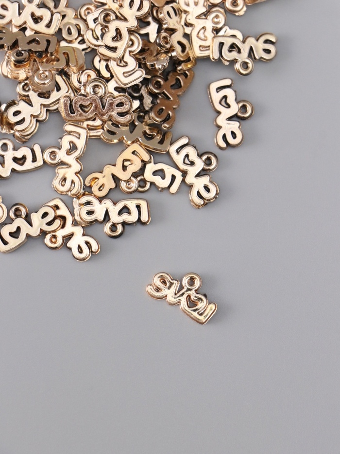 Декор для творчества пластик "Love ажурная" набор 50 шт 1х1,3х0,2 см Декор для творчества пластик "Love ажурная" набор 50 шт 1х1,3х0,2 см