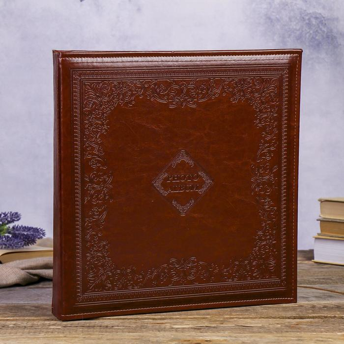 Фотоальбом магнитный 20 листов Фотоальбом магнитный 20 листов "Узорный кант" кожзам 5,5х34х34,8 см