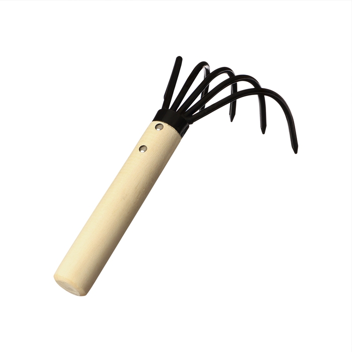 Рыхлитель, длина 23 см, 5 зубцов, деревянная ручка, Greengo Рыхлитель, длина 23 см, 5 зубцов, деревянная ручка, Greengo