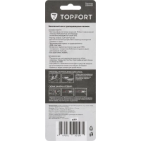 Нож безопасный Topfort 17,4 шир.трапец.+д/вскр.упак.матер,ABS+TPR