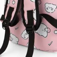 Рюкзак школьный &laquo;Мишки&raquo; для девочки, с пеналом, 3 кармана, 28&times;12&times;43 см, розовый