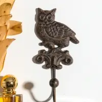 Крючок настенный &laquo;Сова на ветке&raquo;, ключница декоративная, чугун, 8&times;18&times;6 см
