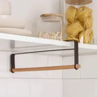 Держатель для полотенец подвесной Доляна, 32×10 см, цвет коричневый