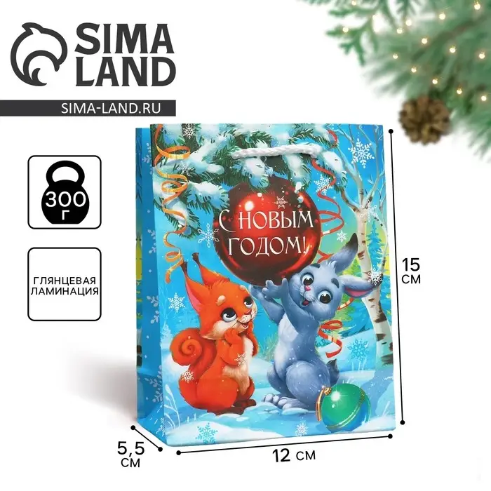 Пакет подарочный новогодний ламинированный «Тебе в Новый год», S 12 х 15 х 5.5 см Пакет подарочный новогодний ламинированный «Тебе в Новый год», S 12 х 15 х 5.5 см
