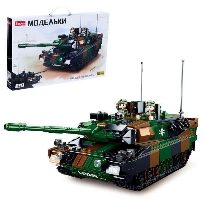 Конструктор Модельки «Боевой танк», 766 деталей Конструктор Модельки «Боевой танк», 766 деталей