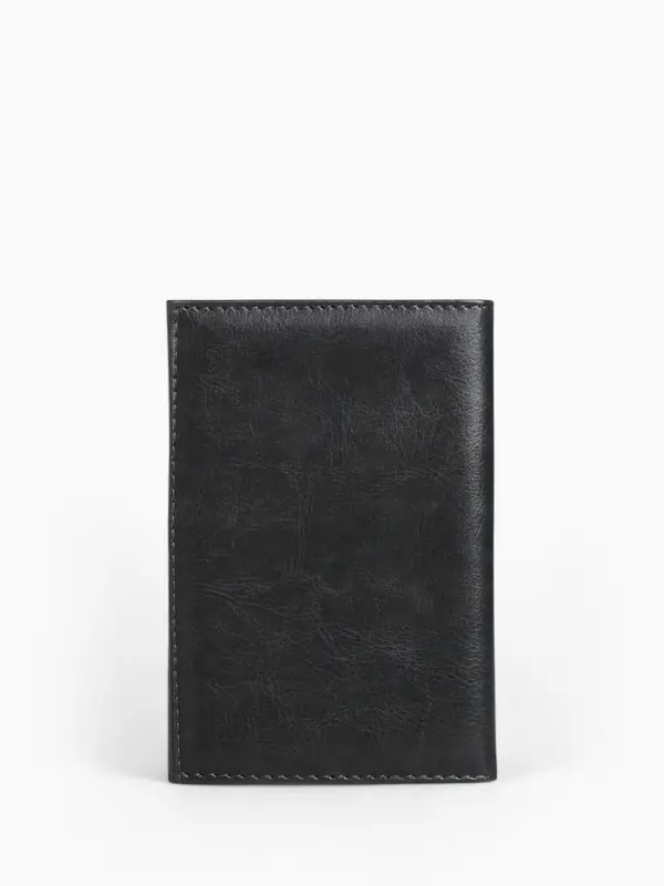 Обложка для паспорта, герб 3D, искусственная кожа, серая