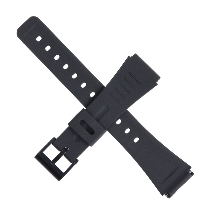 Ремешок для часов 20 мм, силикон, l-22 см, черный Ремешок для часов 20 мм, силикон, l-22 см, черный