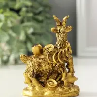 Нэцкэ полистоун "Козёл с китайскими монетами и золотыми слитками" бронза 4,2х7х9,4 см Нэцкэ полистоун "Козёл с китайскими монетами и золотыми слитками" бронза 4,2х7х9,4 см