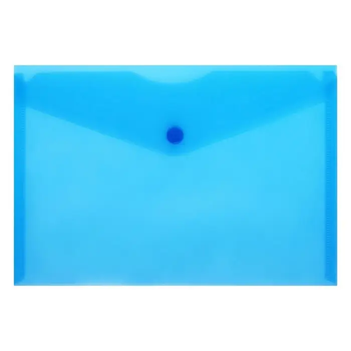 Набор папок-конвертов на кнопке А5 150мкм Calligrata  прозрачные, микс 5шт