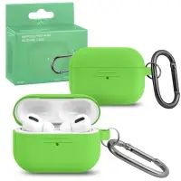 Чехол APods Pro Hang Silicon Сase с карабином  LE green