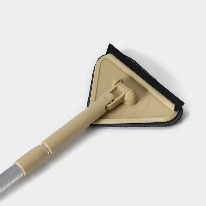 Щётка для окон Доляна, алюминиевая телескопическая ручка 59(89) см, насадка из микрофибры 12&times;12 см, МИКС