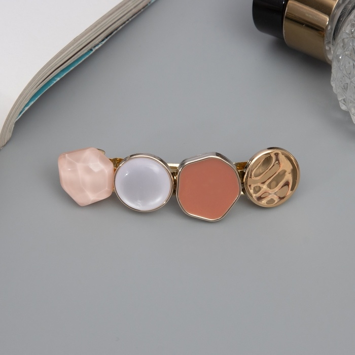 Заколка-автомат для волос Заколка-автомат для волос "Гроссо" 1,7х7 см, бежевый