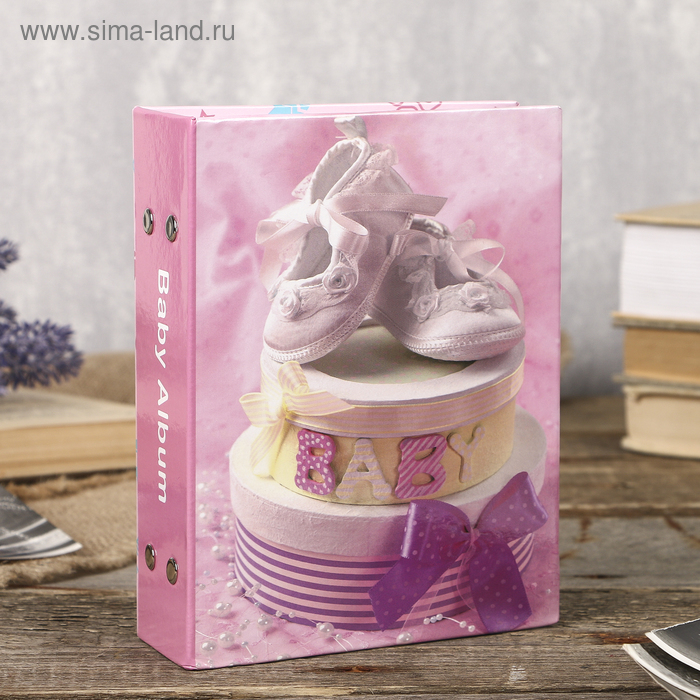 Фотоальбом на 100 фото 10X15см Фотоальбом на 100 фото 10X15см "baby shoes" для девочки