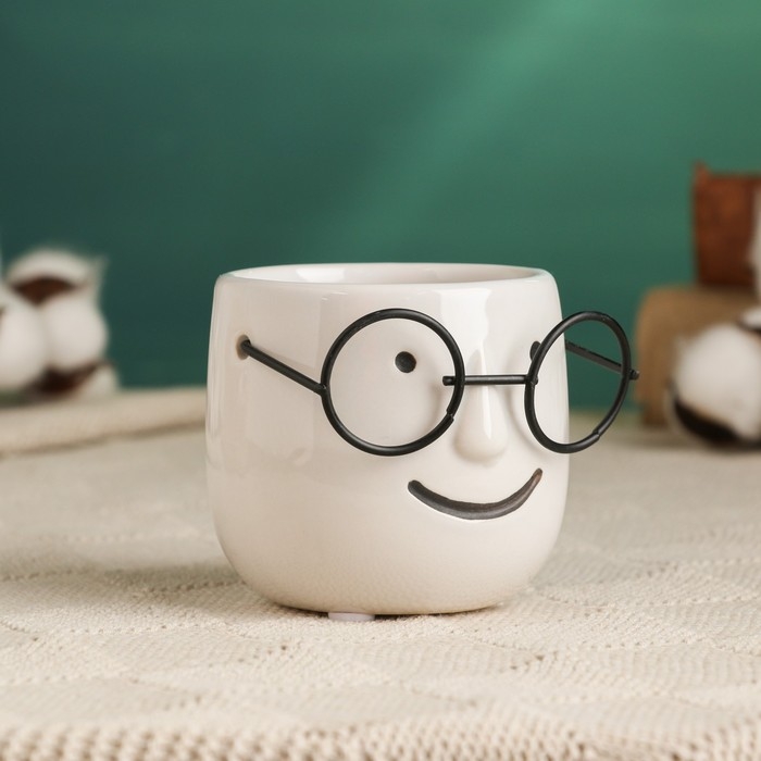 Горшок Горшок "Горшок который выжил" 7х7х7см, белый