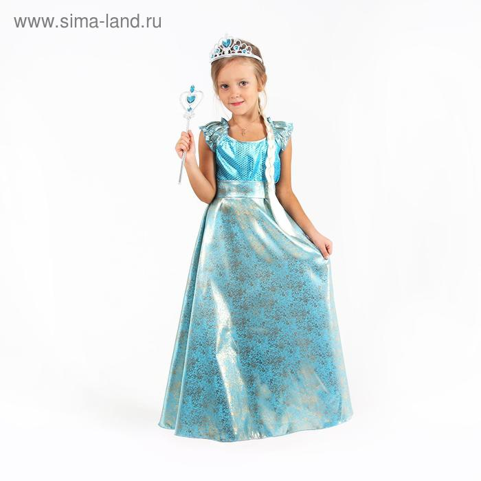 Карнавальный костюм «Элла», платье, плащ, диадема, жезл, коса, р. 34, рост 134 см Карнавальный костюм «Элла», платье, плащ, диадема, жезл, коса, р. 34, рост 134 см